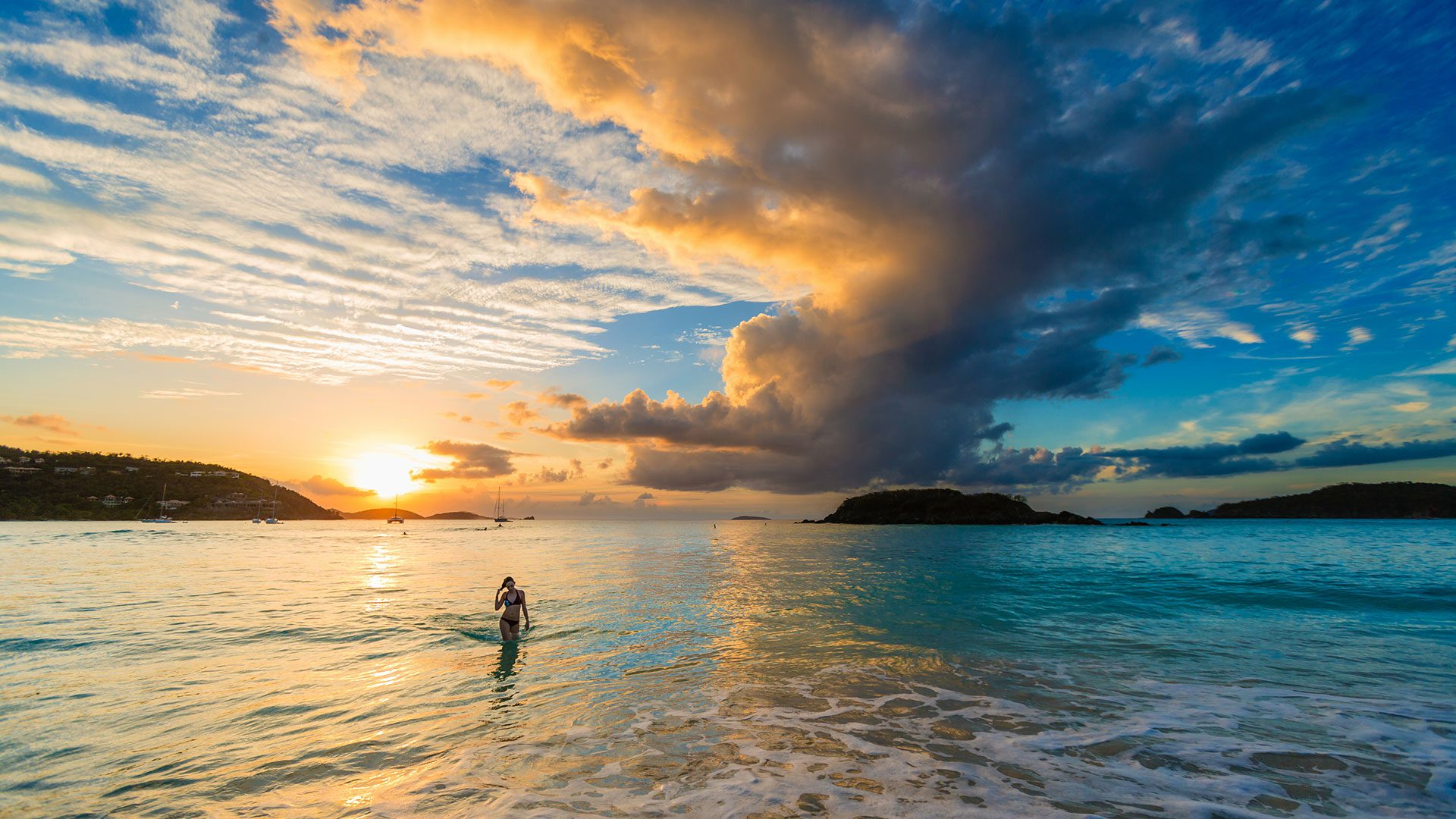 St. John USVI beach sunset